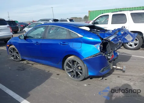 2021 Honda Civic Sport из США, поврежденный, VIN 2HGFC2F89MH533767